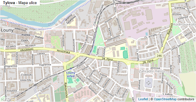 Tylova - mapa ulice