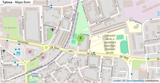 Tylova - mapa firem