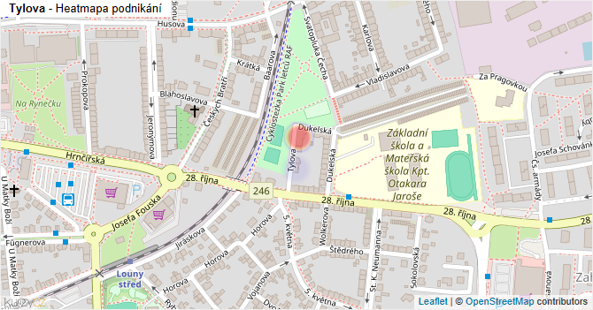 Tylova - mapa podnikání