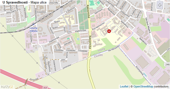 U Spravedlnosti - mapa ulice