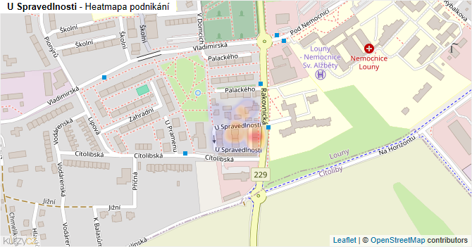 U Spravedlnosti - mapa podnikání