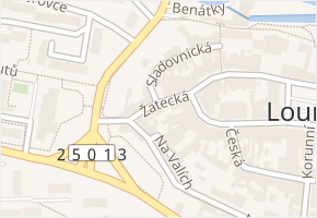 Žatecká v obci Louny - mapa ulice