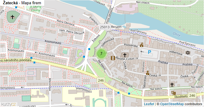 Žatecká - mapa firem