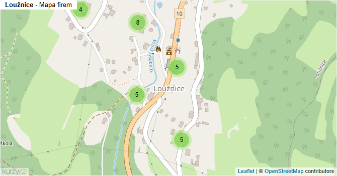 Loužnice - mapa firem