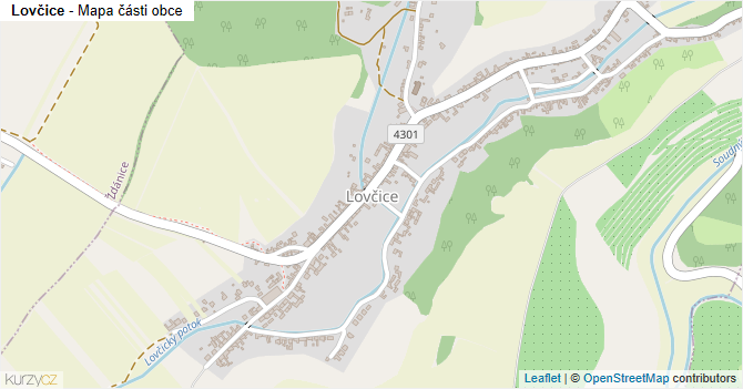 Lovčice - mapa části obce