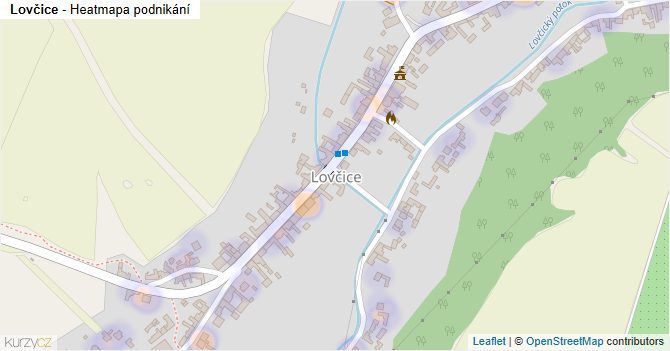 Lovčice - mapa podnikání