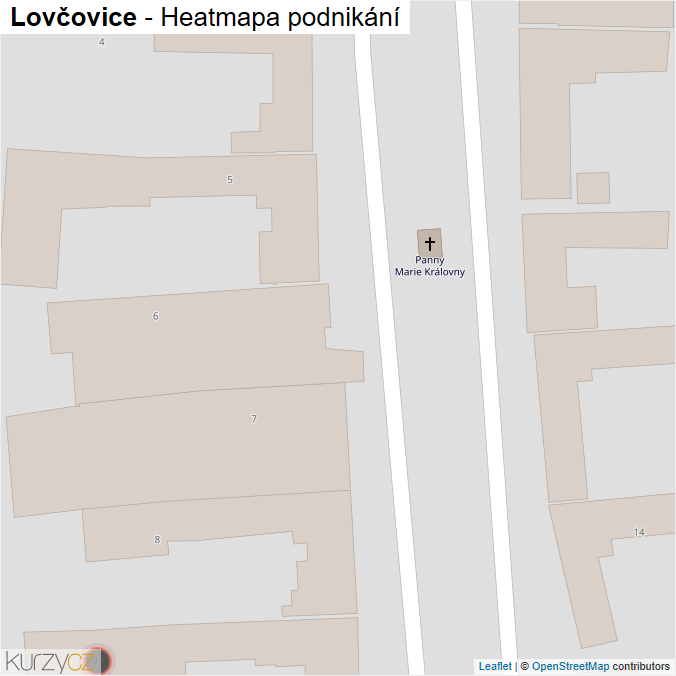 Mapa Lovčovice - Firmy v obci.