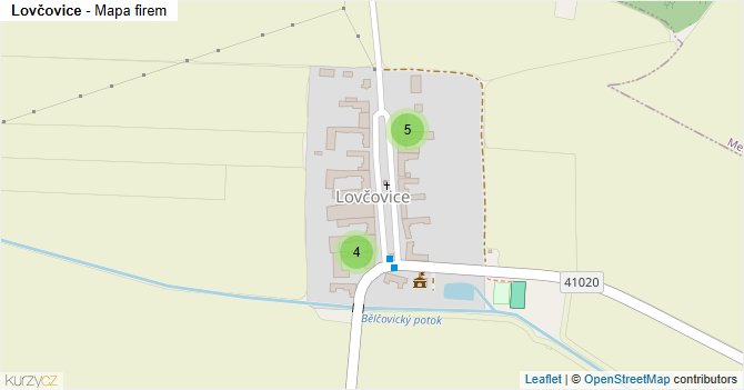 Lovčovice - mapa firem