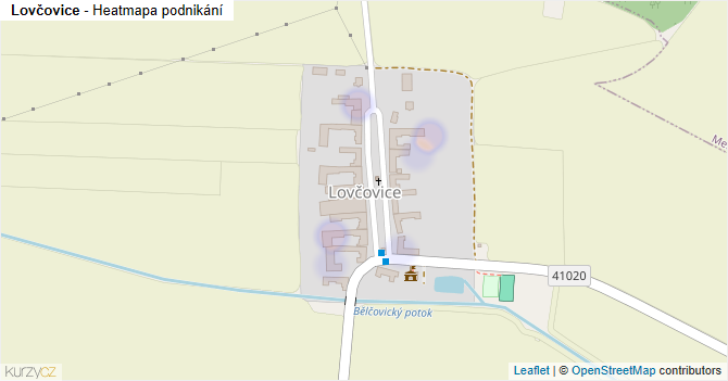Lovčovice - mapa podnikání