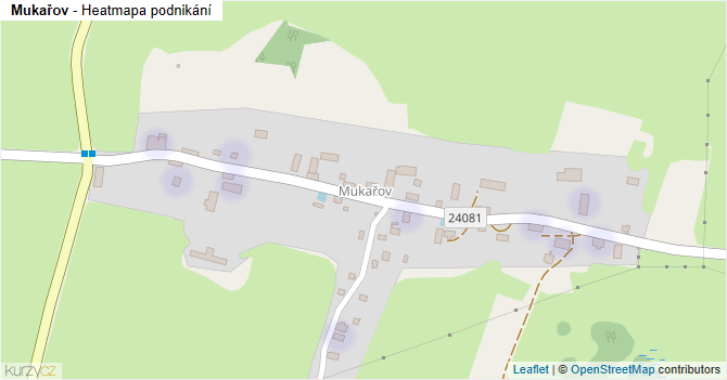 Mukařov - mapa podnikání