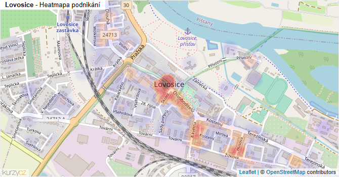 Lovosice - mapa podnikání