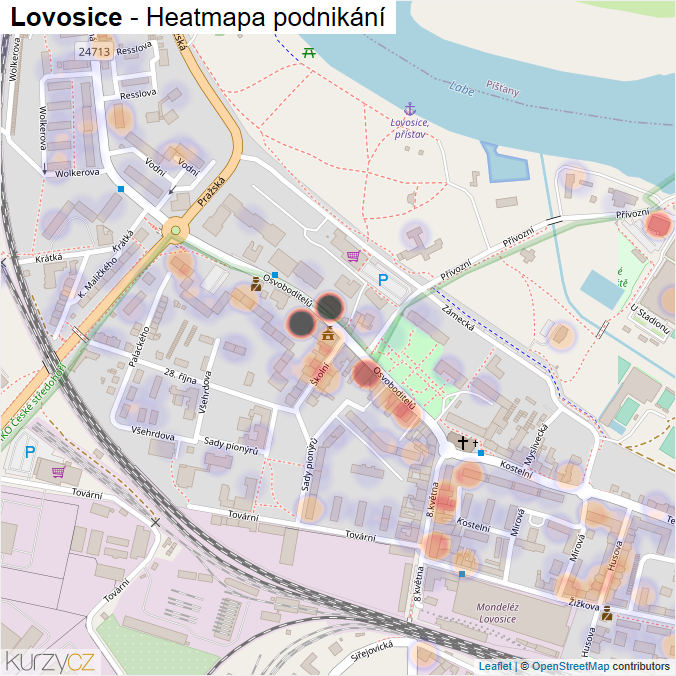 Mapa Lovosice - Firmy v obci.