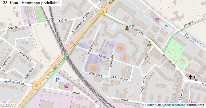 28. října - mapa podnikání