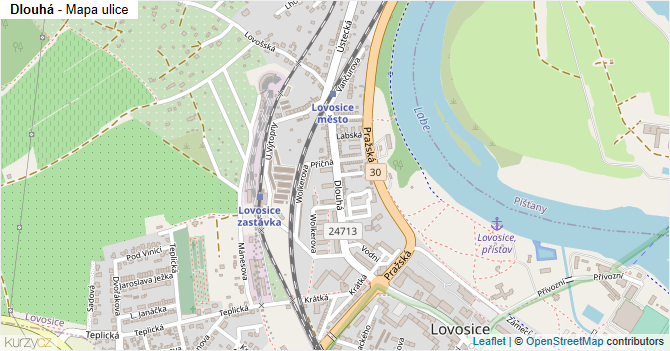 Dlouhá - mapa ulice
