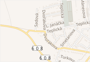 Dvořákova v obci Lovosice - mapa ulice