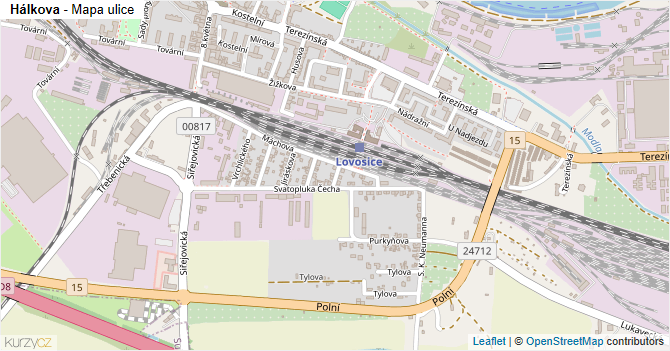 Hálkova - mapa ulice