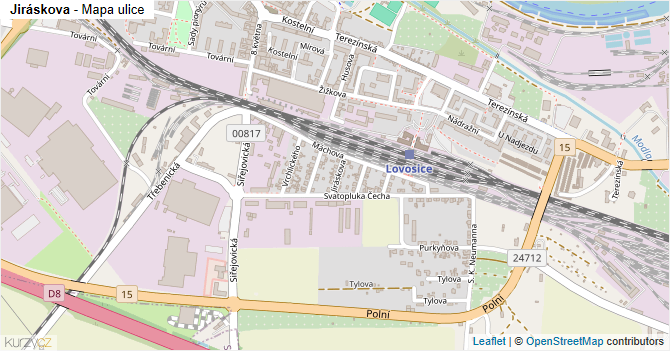 Jiráskova - mapa ulice