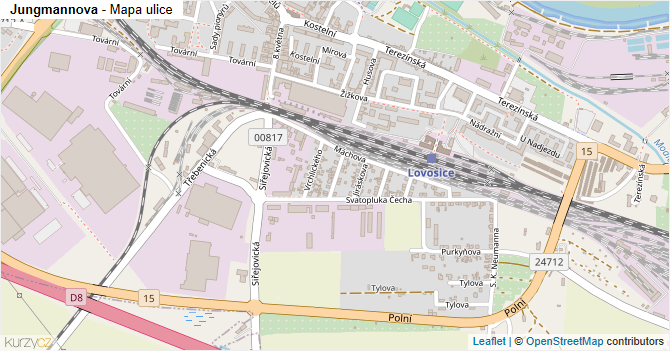 Jungmannova - mapa ulice
