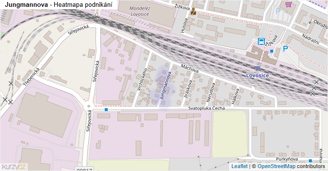 Jungmannova - mapa podnikání