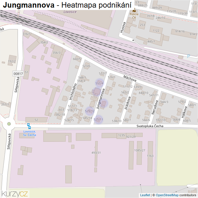 Mapa Jungmannova - Firmy v ulici.