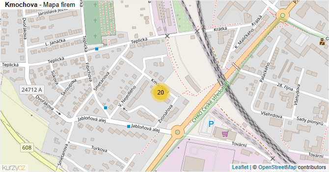 Kmochova - mapa firem