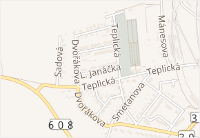 L. Janáčka v obci Lovosice - mapa ulice