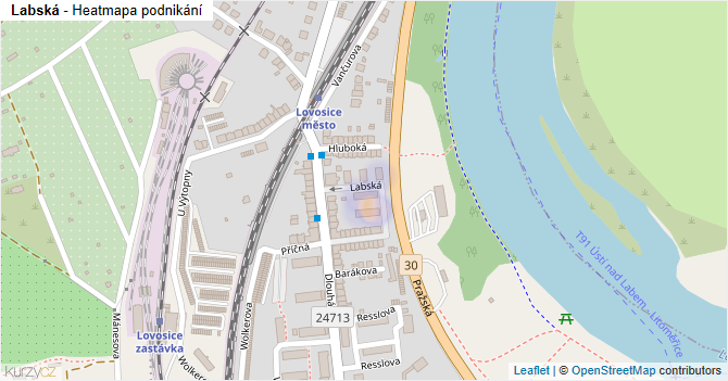 Labská - mapa podnikání