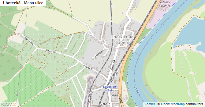 Lhotecká - mapa ulice