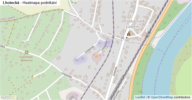 Lhotecká - mapa podnikání