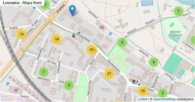 Lovosice - mapa firem