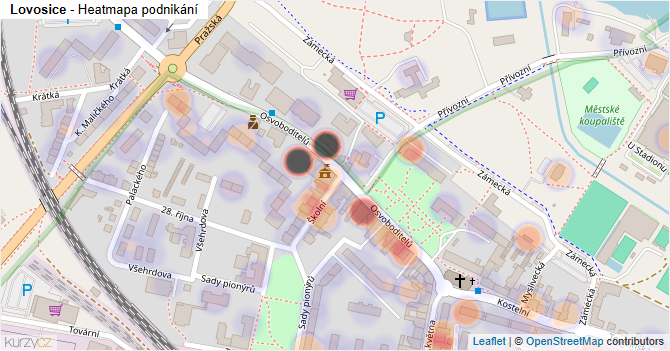 Lovosice - mapa podnikání