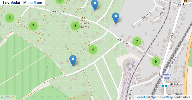 Lovošská - mapa firem