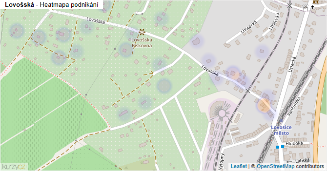 Lovošská - mapa podnikání