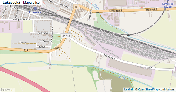 Lukavecká - mapa ulice