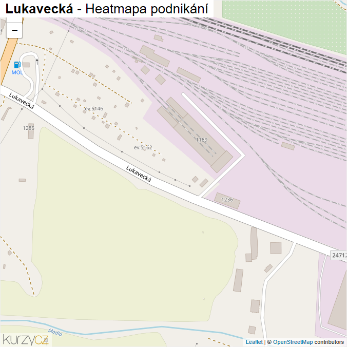Mapa Lukavecká - Firmy v ulici.