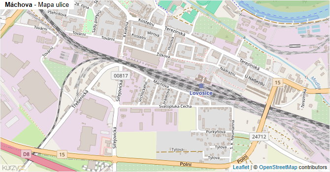 Máchova - mapa ulice
