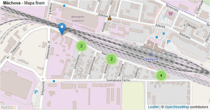 Máchova - mapa firem