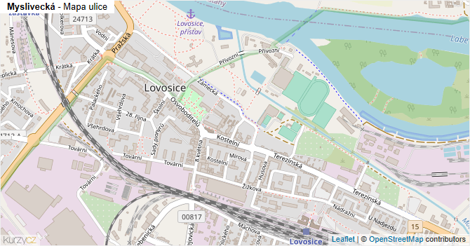 Myslivecká - mapa ulice