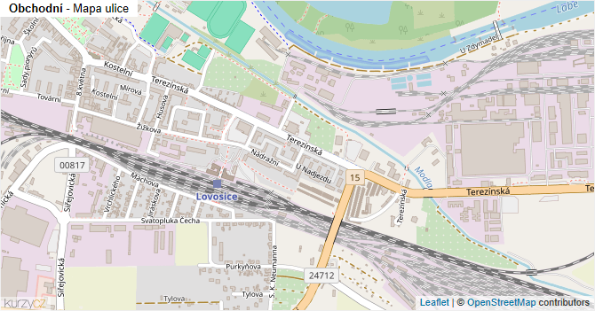 Obchodní - mapa ulice