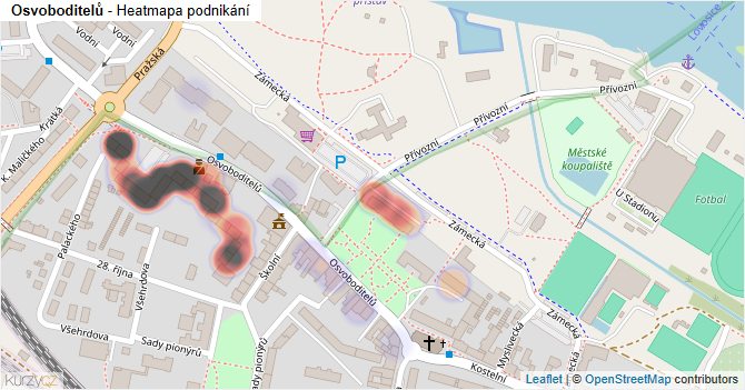Osvoboditelů - mapa podnikání