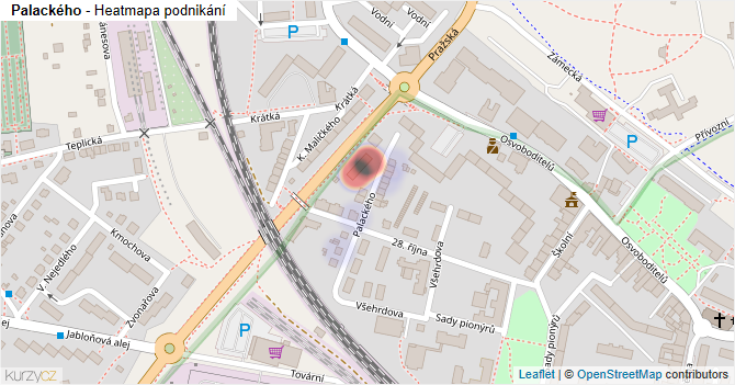 Palackého - mapa podnikání