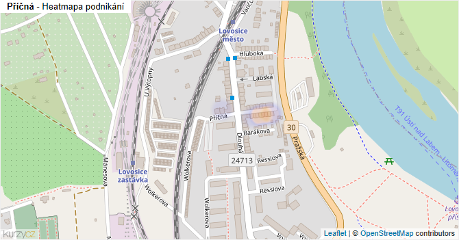 Příčná - mapa podnikání