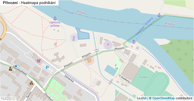 Přívozní - mapa podnikání