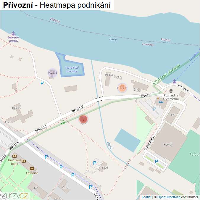 Mapa Přívozní - Firmy v ulici.