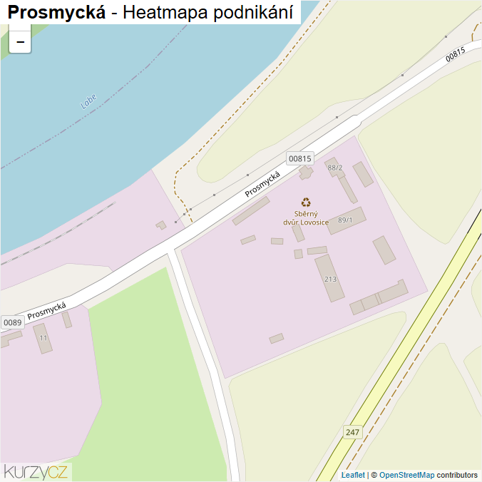 Mapa Prosmycká - Firmy v ulici.