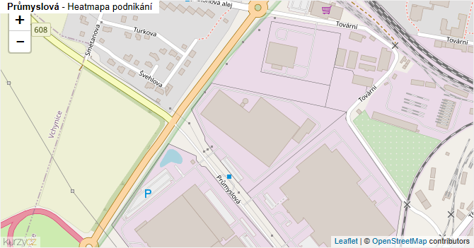 Průmyslová - mapa podnikání