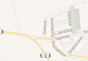 Sadová v obci Lovosice - mapa ulice