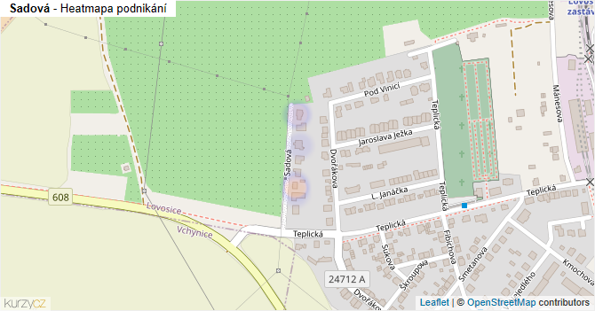 Sadová - mapa podnikání