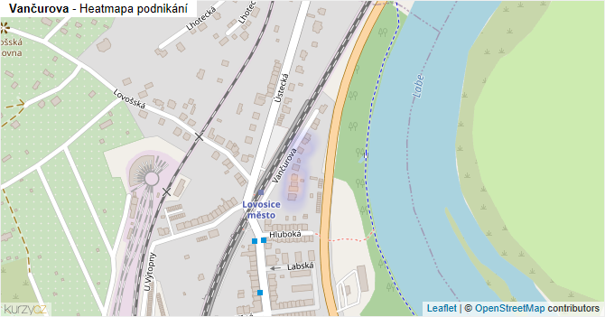 Vančurova - mapa podnikání