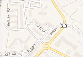 Vodní v obci Lovosice - mapa ulice